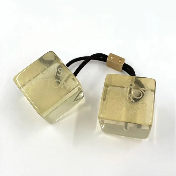 Louis Vuitton clear cube hair Tie with box and dust bag - Picture 7 of 15